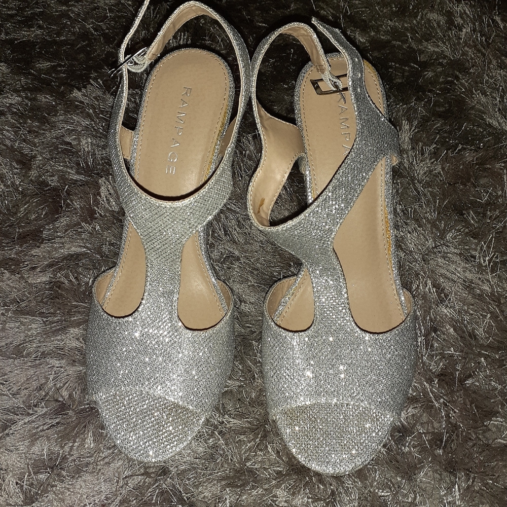 Rampage, Heels, Size 8, Silver